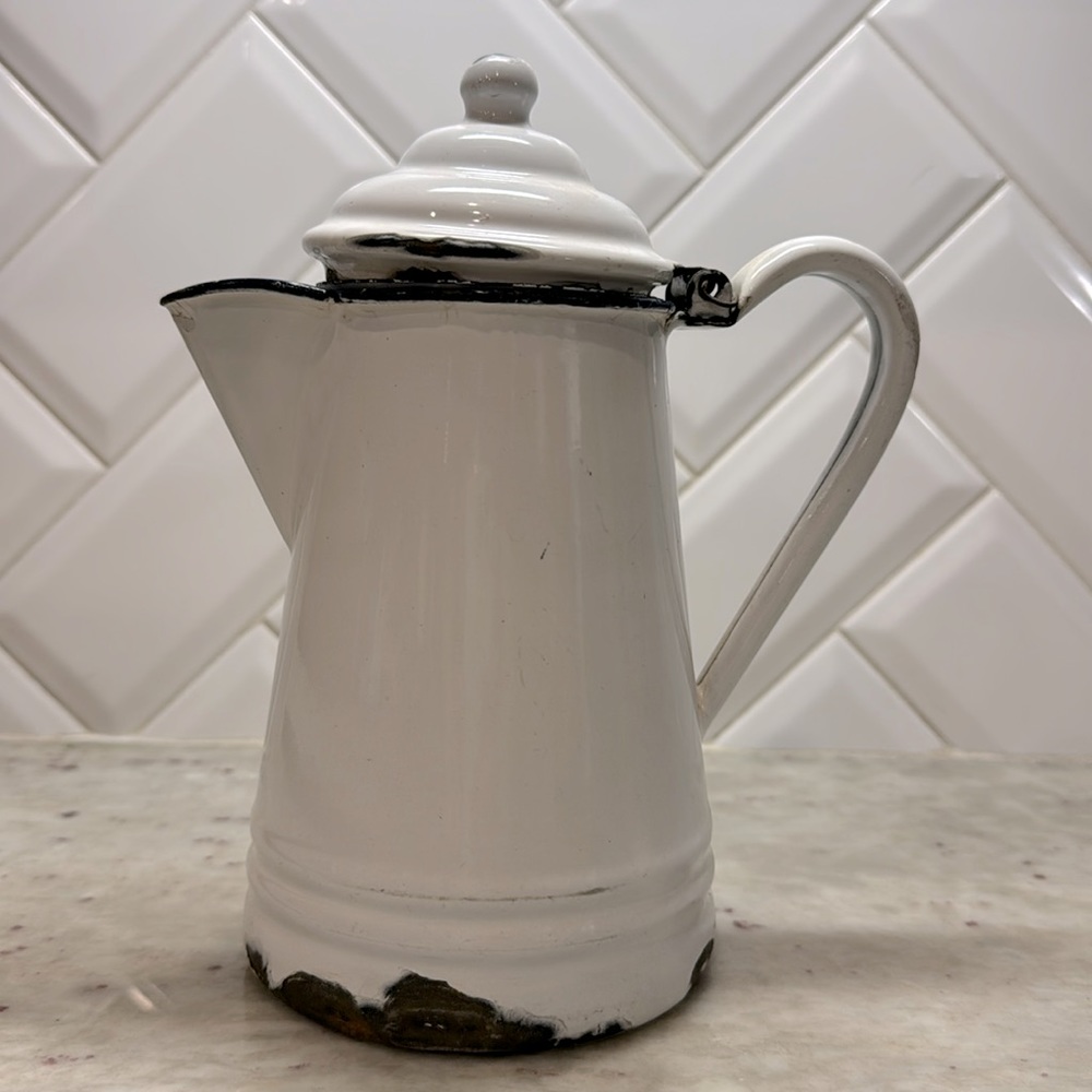Vintage Enamelware Teapot